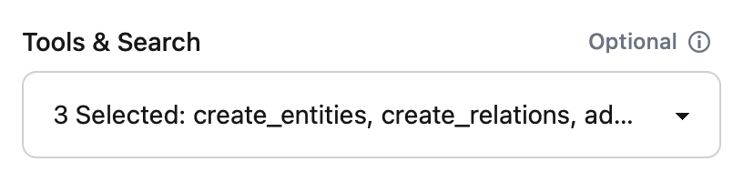 Select Tools on the Run Screen